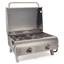 Chefs Style Stainless Tabletop Gas Grill(D0102HHBQAW)