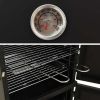 Smoker Oven 21.7"x18.7"x39.6" Steel(D0102HHR5A2)