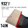14" 932Â° F Barbecue Gloves And 18" 3-Wire Barbecue Brush Set, Grill Set Bbq Tools Bbq Accessories RT(D0102HEBULU)