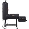 BBQ Charcoal Smoker with Bottom Shelf Black Heavy XXL(D0102HEJINY)