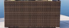 Outdoor Patio Wicker Rattan Cushion Storage Bin Deck Box Cushion Box(D0102HHGEHA)